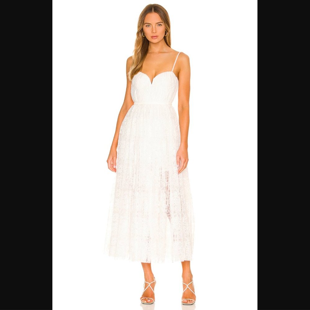 NWT Sau Lee Selena Lace Long Evening Dress